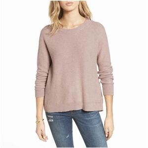 Madewell Province Cross-Back Pullover Sweater Large Mauve